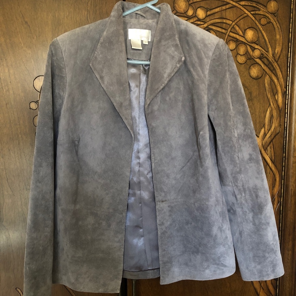 Grey Spiegel suede blazer